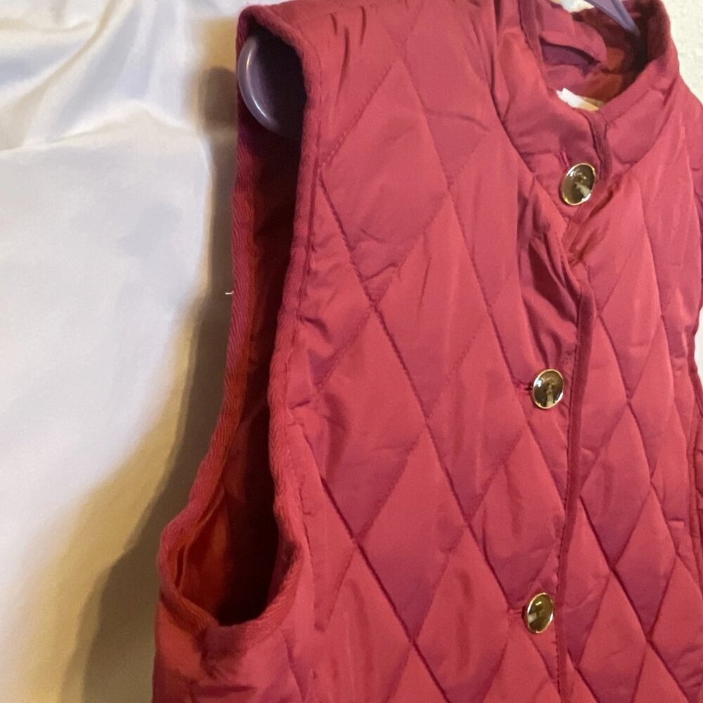 Kenneth Cole New York Quilted Hot Pink Puffer Vest Women's Size Medium NWT - Picture 6 of 12